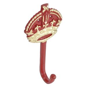 Red Crown Design Metal <b>Wall</b> Hook Vintage Style Heavy Duty Single Hook for Clothing Storage Home Decoration Latest - Product Image 4