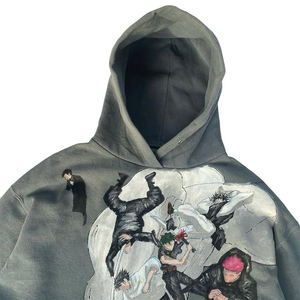Sudaderas con Capucha de Anime Personalizadas para Hombre, 100% Algodón, Invierno, Casual, Estampado Frontal Sólido - Product Image 3