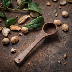 Black Walnut Wooden <b>Coffee</b> Measuring <b>Spoon</b> Tea Spice Scoop with Hanging Cord Minimalist Kitchen Tool - Product Image 3