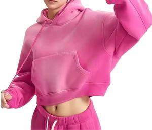 Nouveau logo personnalisé sweat à capuche lavé à l'acide haute qualité femmes surdimensionné mode Vintage à capuche 2026 - Product Image 2