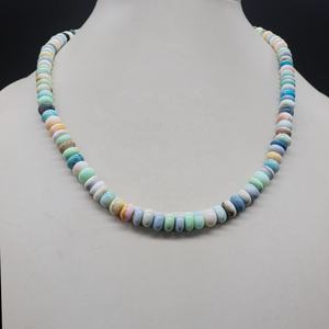 Collier de perles AAA Multi Opal Rondelle 4-9mm Taille 16 pouces de longueur pour la fabrication de bijoux avec pierres précieuses naturelles - Product Image 2