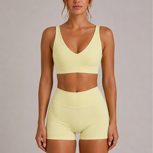Conjunto Deportivo Ecológico y Transpirable para Mujer, Sujetador Deportivo de Alta Sujeción, Leggings de Yoga, Ropa de Gimnasio, Conjunto de 2 Piezas - Product Image 1