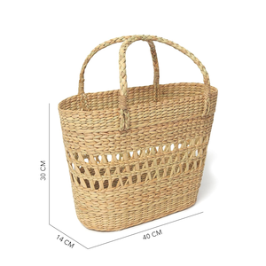 Handcrafted Jute <b>Picnic</b> <b>Basket</b> with Handles Natural Woven Storage <b>Basket</b> for Outdoor <b>Picnics</b> Beach Trips Grocery Shopping Home - Product Image 4