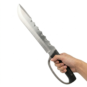 Arwin Enterprises Arwin-B-2 Cuchillo Bowie de Acero de Damasco Hecho a Mano, DIY OEM, Punta Clip, Grosor de 0.5mm, Mango de Cuerno de Búfalo - Product Image 6