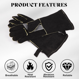 Guantes de Soldadura con Logotipo Personalizado, Alta Calidad, Palma Reforzada, Resistentes al Fuego, Diseño Personalizado, Guantes de Seguridad para Soldadura - Product Image 2