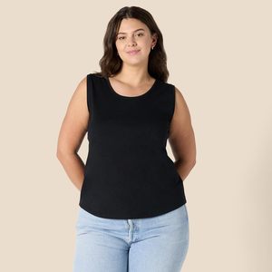 Camiseta sin mangas básica acanalada para mujer, suave, transpirable, de algodón, informal, de verano, para fitness y yoga, ropa al por mayor - Product Image 1