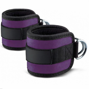 Sangles de cheville rembourrées pour machine à câble, idéales pour les exercices de fessiers et du bas du corps en salle de sport, accessoires de fitness en Spandex et Nylon - Product Image 1