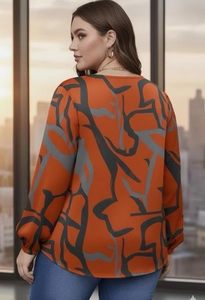 Top de Rayón Viscosa con Estampado Abstracto para Mujer, Blusa de Línea A, Kurta de Verano, Top con Cuello en V, Kurti Corto para Mujer - Product Image 2
