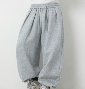 <b>Men's</b> Mid Waist Loose Fit <b>Baggy</b> <b>Trousers</b> Relaxed Straight Leg Breathable Polyester/Cotton Acid Wash Elastic Sporty Pants - Product Image 5