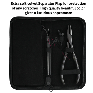Hair Extension Tools Kit with Hair Extension Styling Grips Hair Divider Ring Black Wire Loop & Hook <b>Threader</b> Salon Equipment - Product Image 5
