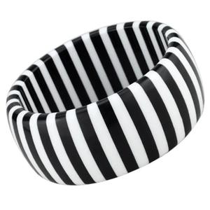 Fashionable Blue and Black Striped Silicone Resin Bangle Bracelets Unisex Casual Sporty Stylish Cute Party Fashion Jewelry - Product Image 4