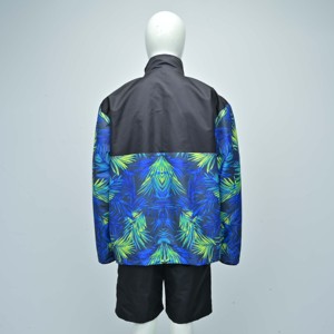 Conjunto de Chaqueta Deportiva para Hombre Sunday Swagger, Estampado Tropical, Manga Larga, Cierre Frontal con Cremallera, Estilo Casual, Ropa Deportiva de Otoño, Cortavientos - Product Image 2