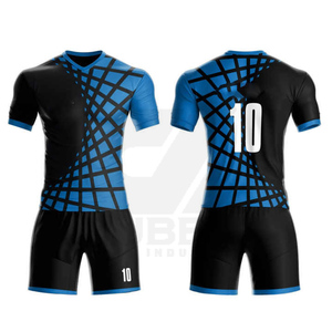 Men's Sublimated Soccer Jersey Set Short Sleeve Moisture Wicking Polyester Gradient Color Crew Neck Athletic Fit Summer Apparel - Product Image 3