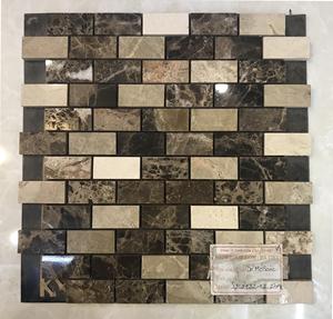 Mosaïque de marbre calcite haute pureté 24x24, étanche, écologique, durable, moderne, pour usage intérieur (hôpitaux, villas, appartements), motif léger - Product Image 3