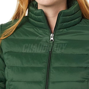 Concevez votre propre veste matelassée pour femme, prix de gros, veste matelassée de couleur unie, veste matelassée pour femme en nylon et polyester - Product Image 4