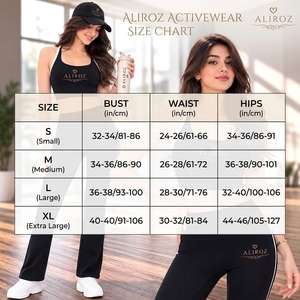 ALIROZ Women's High Waist <b>Flared</b> Yoga Set – Sports Bra & Stretch Fitness <b>Leggings</b> Activewear - Product Image 6