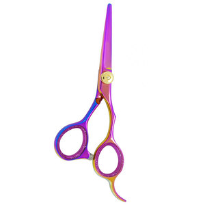 Professional <b>Barber</b> Hair Cutting Scissors Sharp <b>Blade</b> Tip Multi Color Gold Screw Stainless Steel Salon Use - Product Image 3