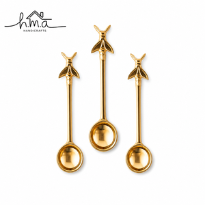 Juego de espátulas para pastel de latón con acabado dorado y plata, con mangos en forma de hoja y hoja ancha y plana, elegante cuchillo para servir postres - Product Image 2