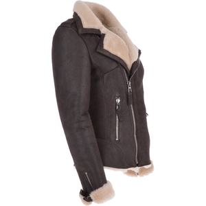 Dernière veste en cuir de mouton de luxe pour femmes Marron Moto Racing Imperméable Respirant Anti-UV Été Hiver Personnalisable - Product Image 3
