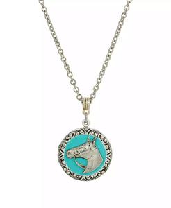 Collana con Ciondolo a Forma di Cavallo Smaltato |   2028 - Product Image 1