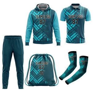 Conjunto de Ropa Deportiva Personalizada para E-Sports: Sudadera con Capucha, Camiseta Polo, Pantalones, Mangas para Brazos, Bolsa, Impresión por Transferencia de Calor, Ecológico, Transpirable, Verde y Negro - Product Image 1