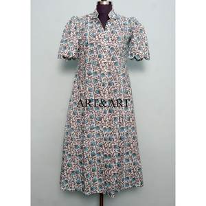 Vestido Moderno Casual de Manga Corta para Fiesta, Estilo Dulce y Elegante para Mujer, Estampado a Mano, de Algodón, Tipo Canguro, Cómodo y Corto - Product Image 3