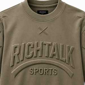 Men's Embossed Logo Letter Short Sleeve Knitted T-<b>Shirt</b> Street Style Casual <b>Shirt</b> Summer Wear Breathable Soft 100% Cotton ODM - Product Image 4