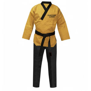 Uniforme de BJJ de Primera Calidad, Cómodo y Moderno, Color Mostaza, Negro Estampado, Elástico, Transpirable y Ligero para Entrenamiento - Product Image 1