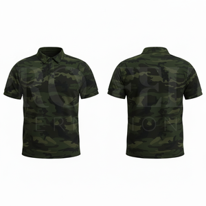 Camiseta Polo de Camuflaje de Diseño Nuevo Personalizada al por Mayor OEM, Ropa de Trabajo Informal de Manga Corta con Cuello, Uniforme de Verano para Hombre - Product Image 2