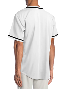 Camiseta de Béisbol con Cuello en V para Hombre, Moda Masculina, Casual, Manga Corta, Diseño Sólido, Poliéster, Entrenamiento, Talla Grande, Rosa - Product Image 3