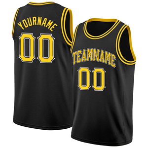 Camiseta de Baloncesto Personalizada Negra y Roja de Malla Transpirable Unisex para Adultos con Nombre y Número del Equipo Impresos por Transferencia Térmica en Poliéster - Product Image 2