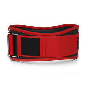 <b>Red</b> Waist Support <b>Belt</b> with Black Padding and Metal Buckle Adjustable Fit for Weightlifting and Back Protection - Product Image 1