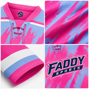 Maillot de hockey sur glace personnalisé par sublimation, respirant, professionnel, pour équipes sportives, hommes, adultes, jeunes, col à lacets, séchage rapide - Product Image 4