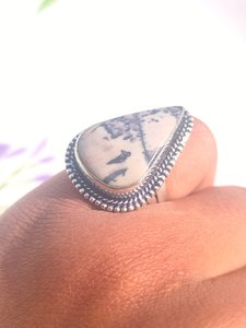 Handmade Dendrite <b>Opal</b> <b>Ring</b> 925 Sterling <b>Silver</b> Oxidized Designer Fashion Jewelry Gift For Him Statement - Product Image 4