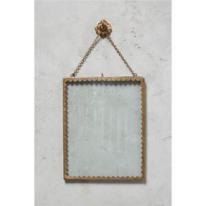 Marco de Fotos Colgante de Latón Dorado Hecho a Mano, Elegante Marco Flotante de Cristal para Números de Mesa de Boda y Marco de Pared para Herbario Prensado - Product Image 3