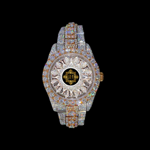 Montre de luxe pour homme sertie de diamants VVS bicolore – Style Hip Hop, entièrement pavée de diamants, avec testeur de diamants 100 % fiable - Product Image 1