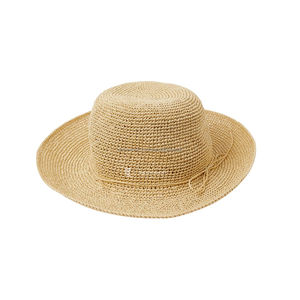 Sombrero de Paja Unisex, Material de Paja Natural, para la Playa, 56-58CM, Ala Ancha, Accesorio para Adultos - Product Image 1