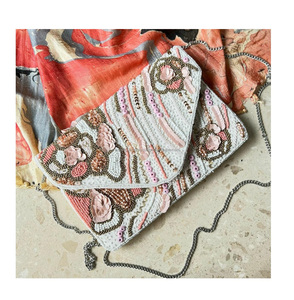 Sac de messager pour femmes bohème de l'Inde plage été perlé soirée Shopping pochette sac à bandoulière afghan sac à main - Product Image 2