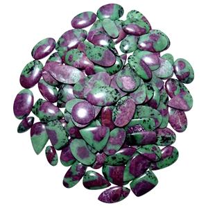 ทับทิมธรรมชาติ100% ใน zoisite Cabochon อัญมณีหลวมรูปร่างผสมขนาดหินควอตซ์สำหรับทำเครื่องประดับ - Product Image 1