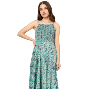 Conjunto de Dos Piezas con Estampado Floral y Volantes, Elegante y Ligero para Mujer, Ideal para Fiestas de Verano - Product Image 1