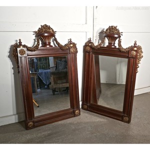 Intricate Carved Mahogany Wall <b>Mirror</b> - Traditional Style for Elegant Decor - Product Image 4