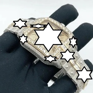 NYC DIAMOND EMPIRE นาฬิกาข้อมือหรูหรา ระบบอัตโนมัติ ตัวเรือนสแตนเลสสตีล หน้าปัดทรงเหลี่ยม ตัวเลขโรมัน ขนาด 41 มม. ปุ่มกดแบบซ่อน - Product Image 4