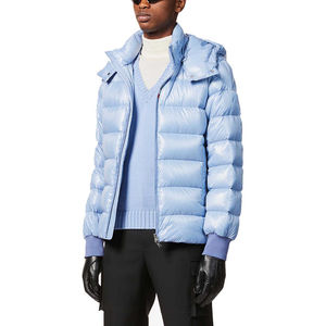 Custom Men's Green Quilted Puffer Coat <b>Waterproof</b> Winter <b>Jacket</b> with Bubble <b>Padding</b> Designer Embroidered Technique Plain Dyed - Product Image 6