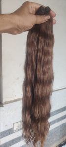 Cheveux indiens de qualité supérieure Hairroot India, double trame machine, pour extensions, double tirage, naturels, véritables, bruts, vierges, Remy - Product Image 4