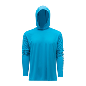 Camisa de Pesca para Hombre UPF 50, Estampada, Manga Larga, Transpirable, 100% Poliéster 140g, Logotipo Frontal, Estilo Pullover - Product Image 6