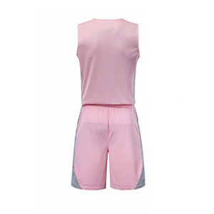 Conjunto de camiseta sin mangas rosa y pantalones cortos, ropa deportiva de poliéster que absorbe la humedad para adultos, ropa deportiva de verano. - Product Image 3