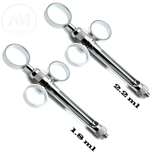 Jeringa de acero inoxidable personalizada, fabricada en Pakistán, herramientas dentales, jeringa manual de alta calidad - Product Image 1
