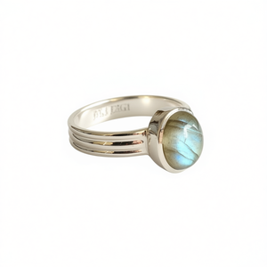 Designer 3.4 Grams Moissanite <b>Rings</b> <b>Labradorite</b> Style - Product Image 2