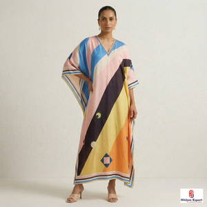 Women Printed <b>Kaftan</b> Dress Loose Fit <b>Summer</b> Beach Wear Soft Fabric Island Resort Vacation Wholesale Bulk Supply - Product Image 2