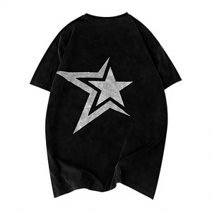 T-shirt Homme Coupe Droite Courte en Coton/Spandex Respirant, Imprimé Délavé, Qualité Supérieure, Livraison Rapide - Product Image 5